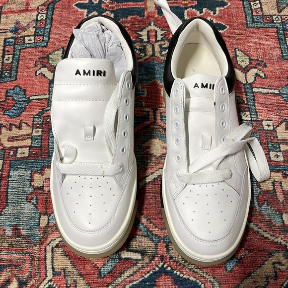 NWT Men's Amiri Stadium Low in White & Black size 43 / US 9 - Picture 6 of 11